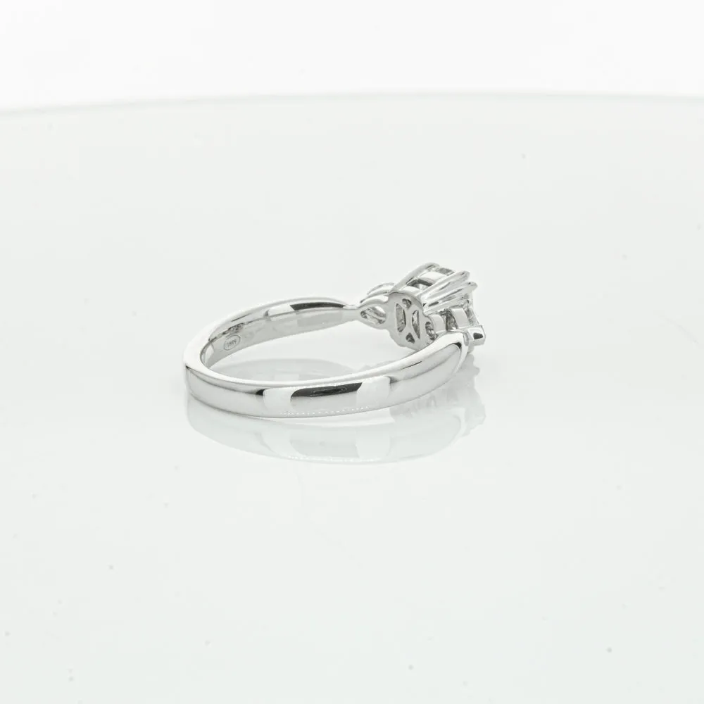 18ct White Gold 1.02ct Cushion Cut Diamond Ayla Ring