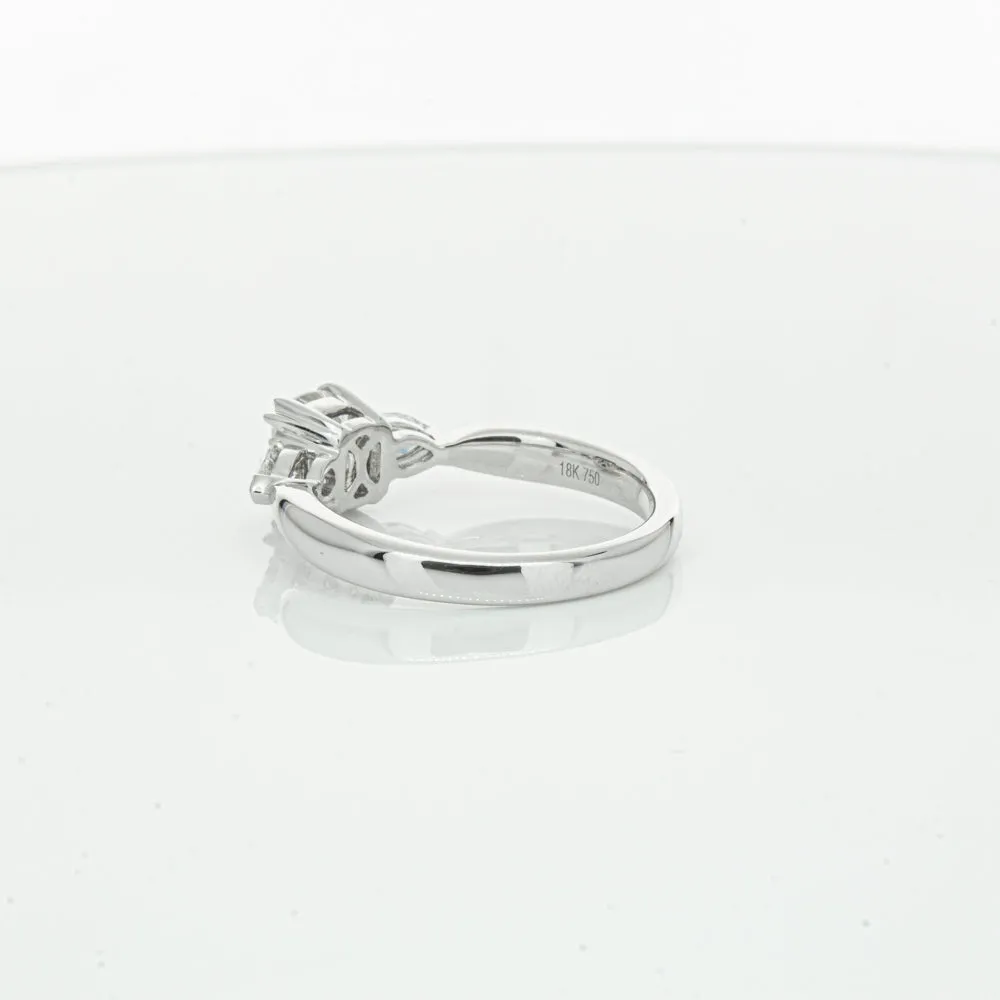 18ct White Gold 1.02ct Cushion Cut Diamond Ayla Ring