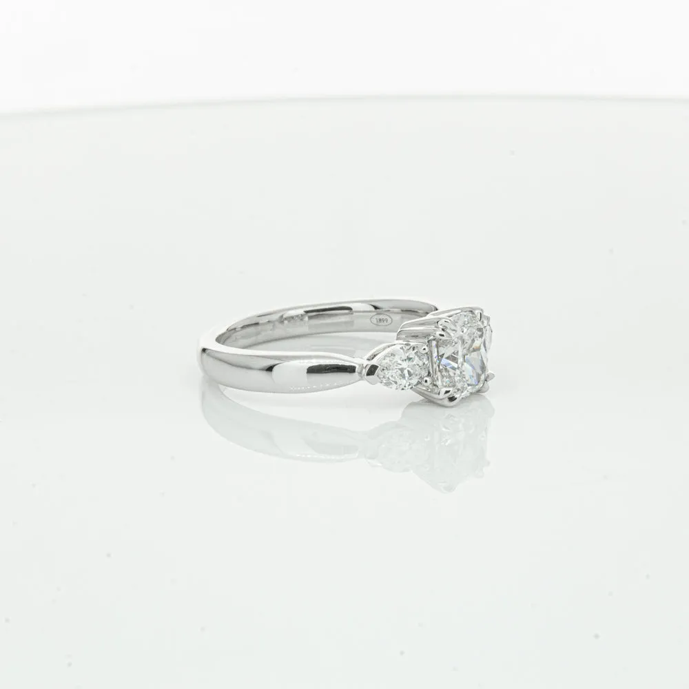 18ct White Gold 1.02ct Cushion Cut Diamond Ayla Ring