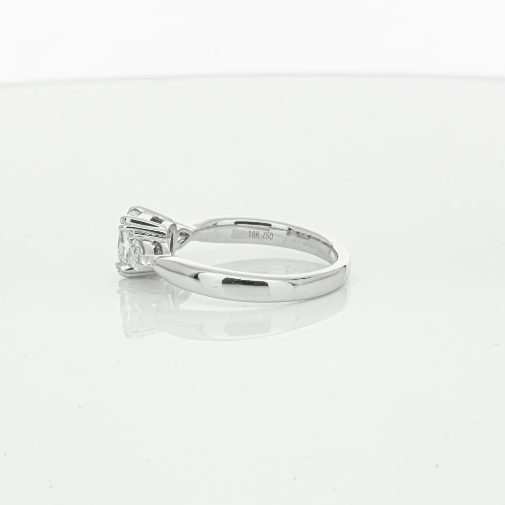 18ct White Gold 1.02ct Cushion Cut Diamond Ayla Ring