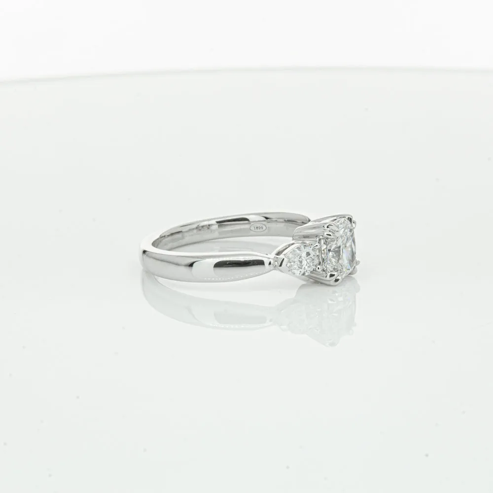 18ct White Gold 1.02ct Cushion Cut Diamond Ayla Ring