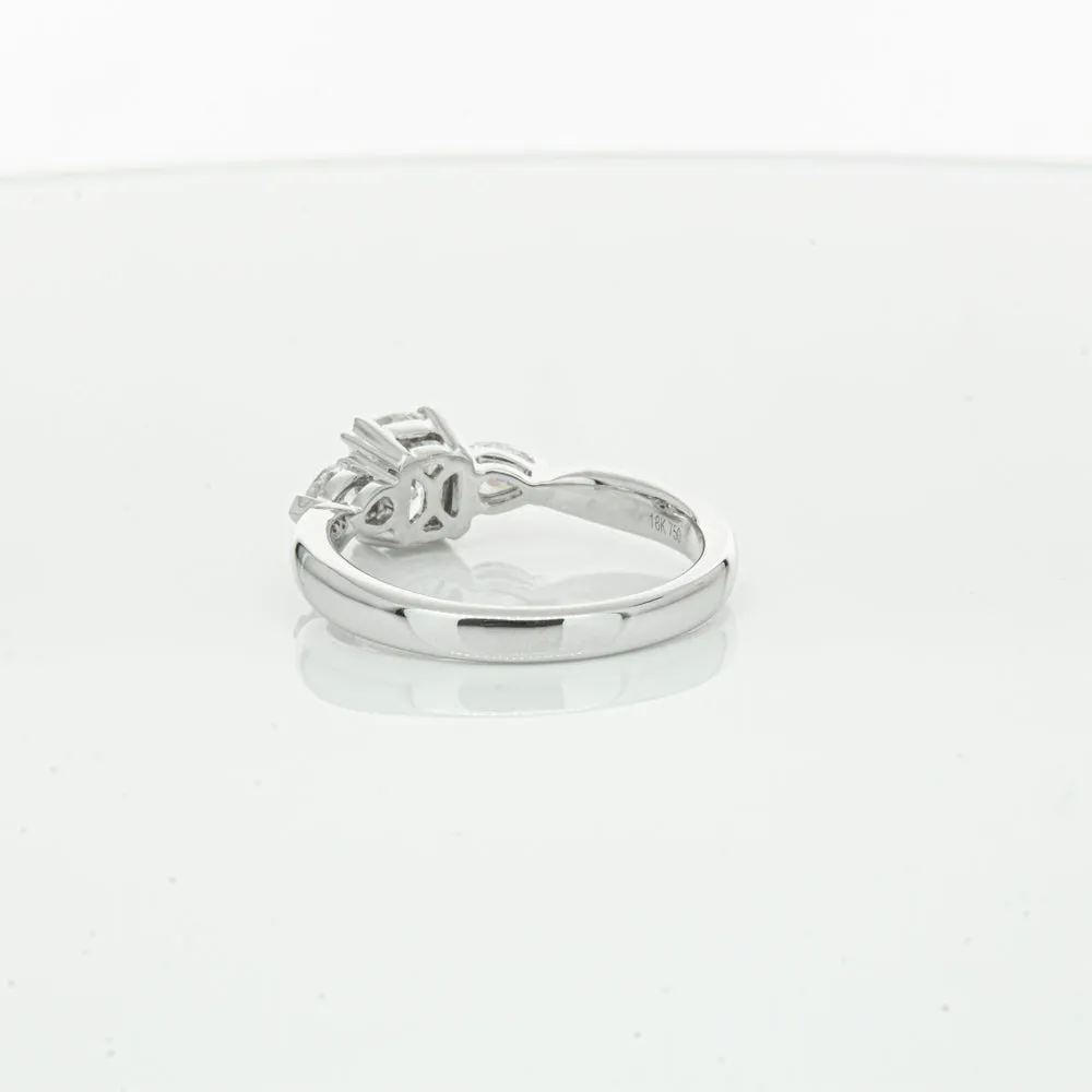 18ct White Gold 1.02ct Cushion Cut Diamond Ayla Ring