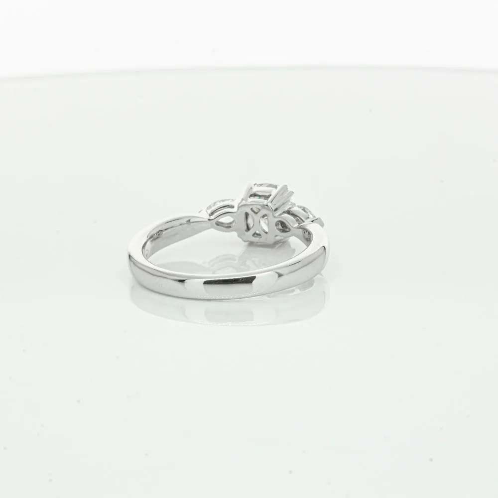 18ct White Gold 1.02ct Cushion Cut Diamond Ayla Ring