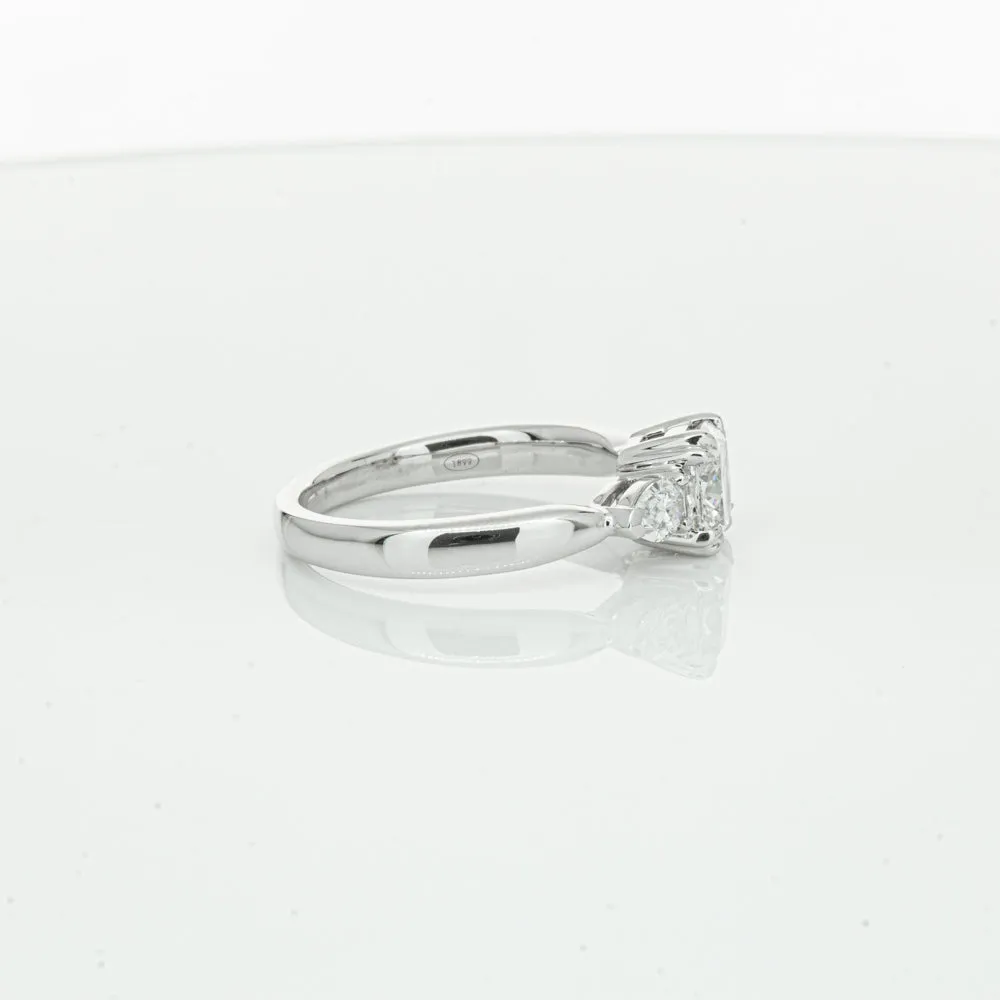 18ct White Gold 1.02ct Cushion Cut Diamond Ayla Ring