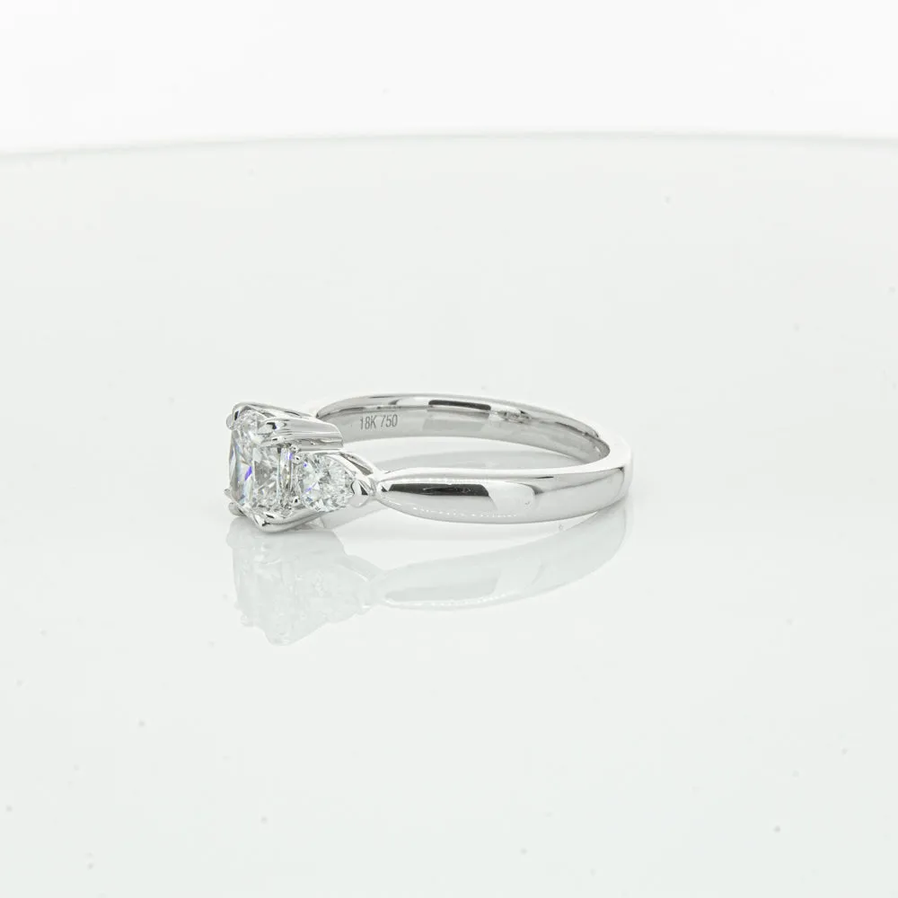 18ct White Gold 1.02ct Cushion Cut Diamond Ayla Ring