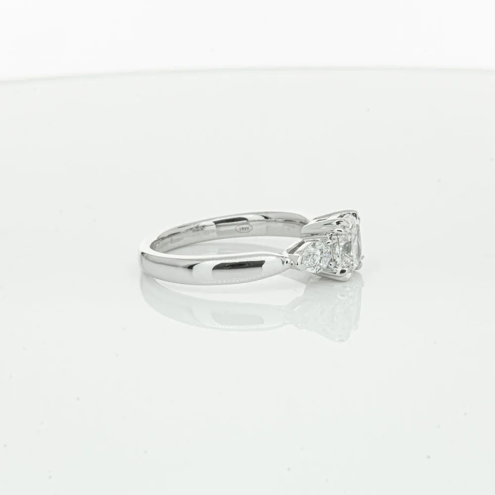 18ct White Gold 1.02ct Cushion Cut Diamond Ayla Ring