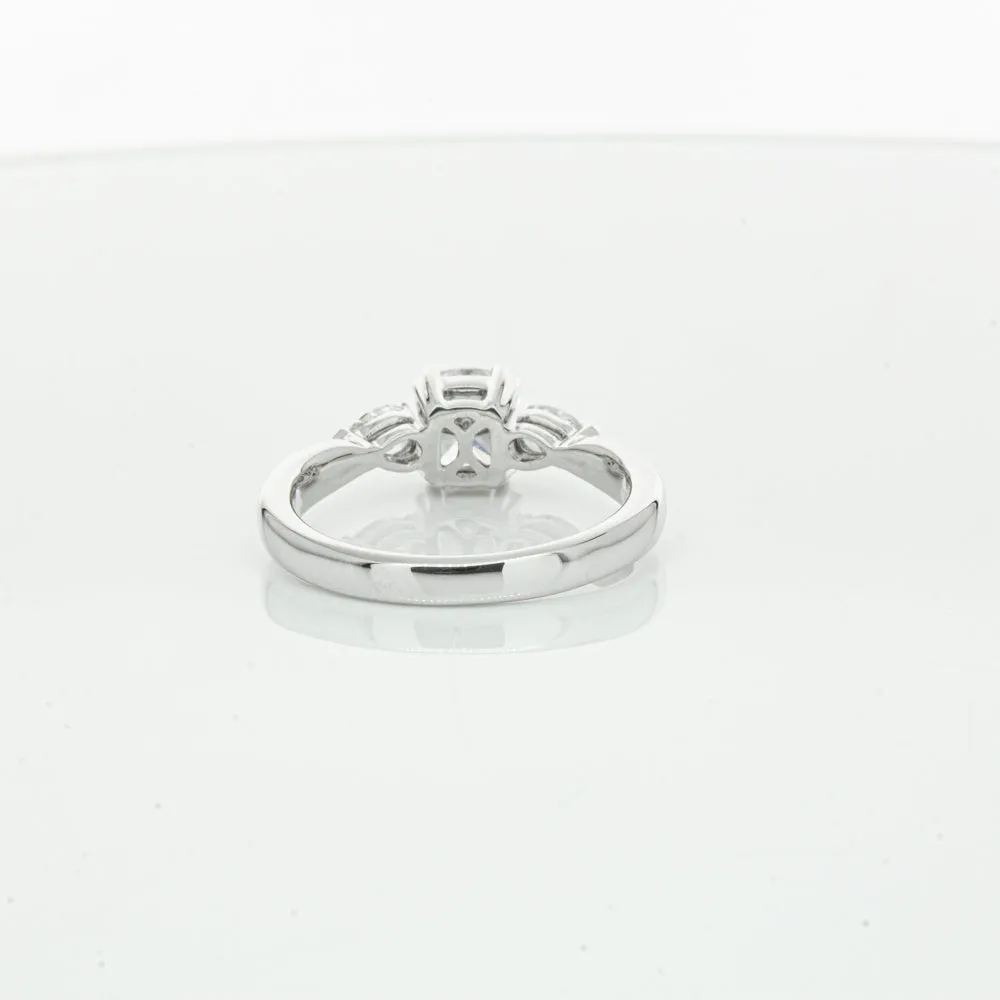 18ct White Gold 1.02ct Cushion Cut Diamond Ayla Ring