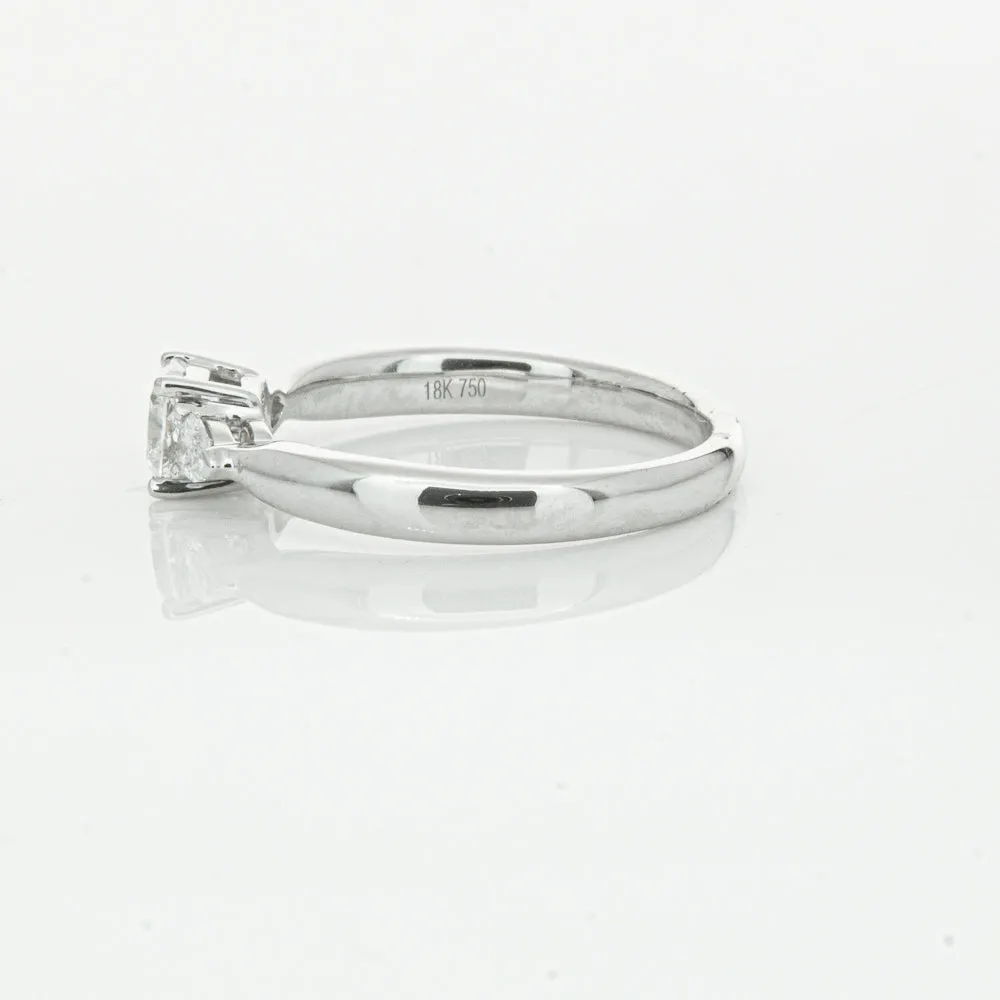 18ct White Gold .50ct Cushion Cut Diamond Ayla Ring