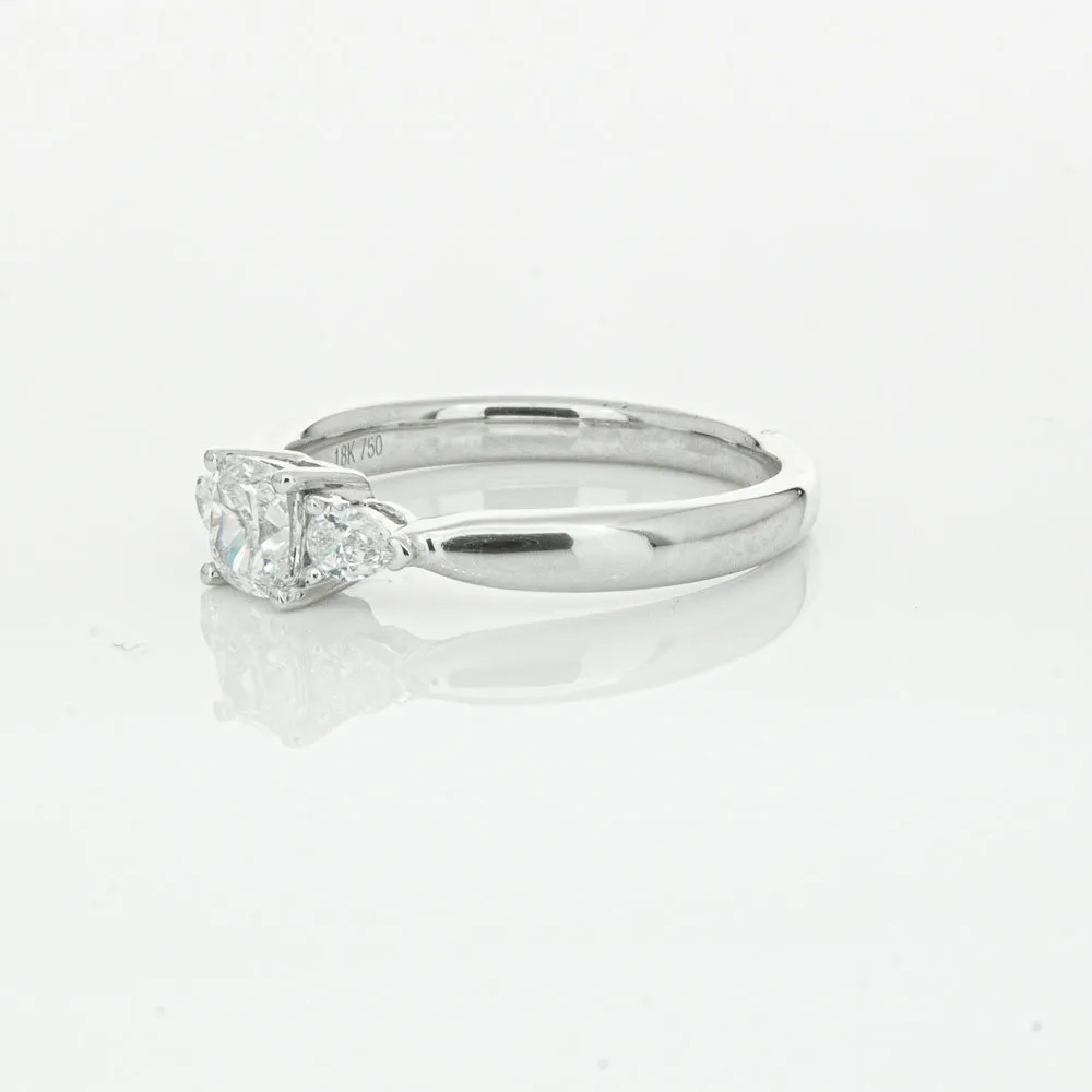 18ct White Gold .50ct Cushion Cut Diamond Ayla Ring