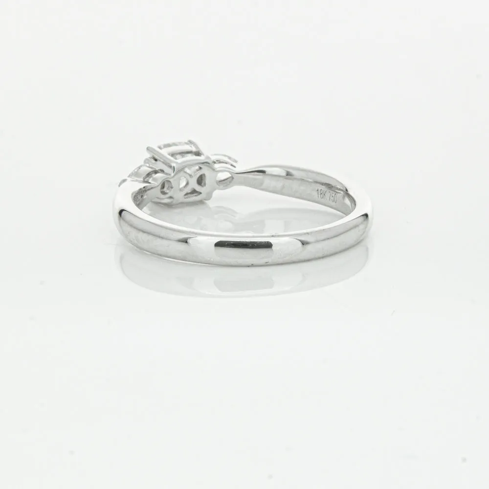 18ct White Gold .50ct Cushion Cut Diamond Ayla Ring