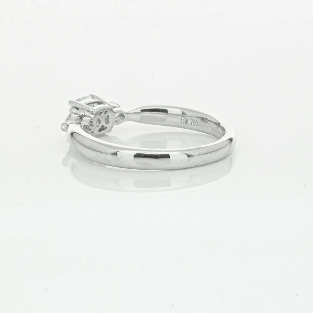 18ct White Gold .50ct Cushion Cut Diamond Ayla Ring