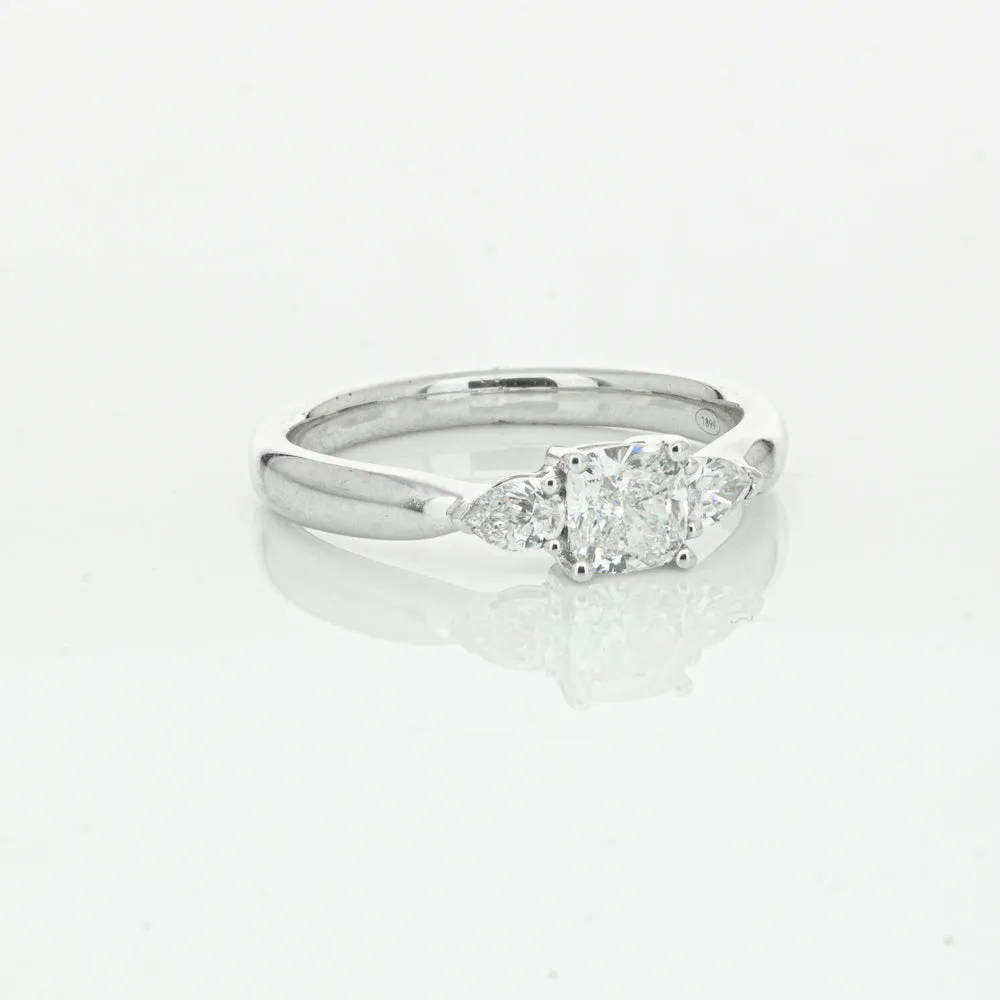 18ct White Gold .50ct Cushion Cut Diamond Ayla Ring