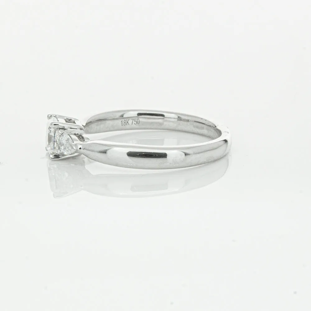 18ct White Gold .50ct Cushion Cut Diamond Ayla Ring