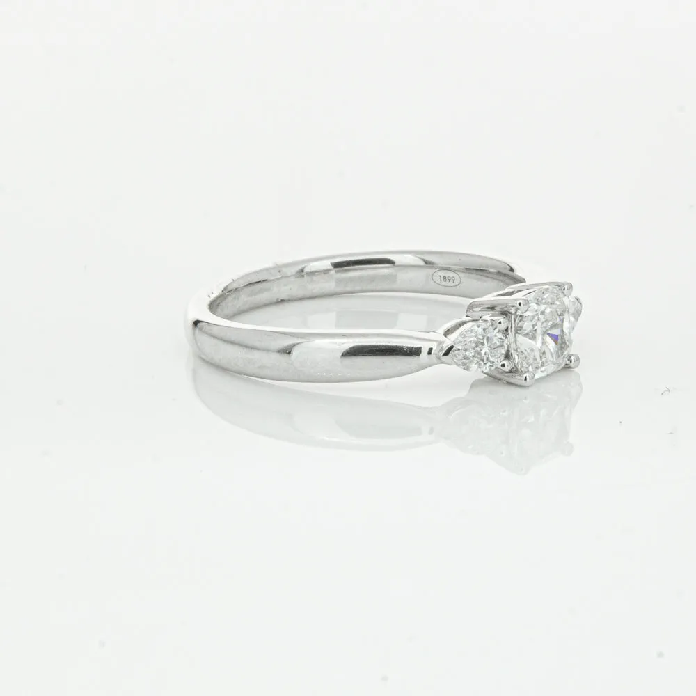 18ct White Gold .50ct Cushion Cut Diamond Ayla Ring