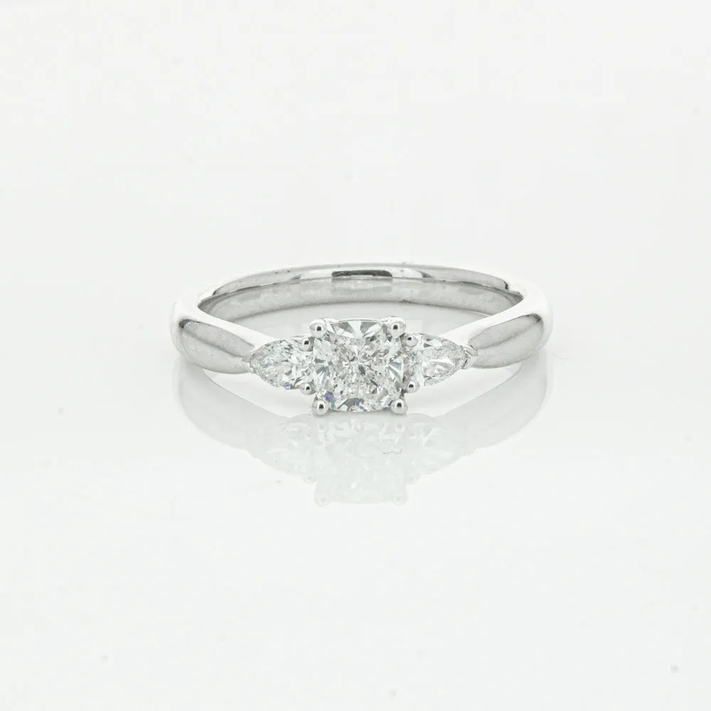 18ct White Gold .50ct Cushion Cut Diamond Ayla Ring