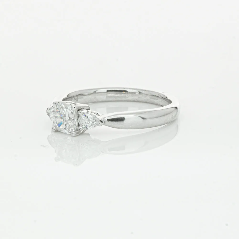 18ct White Gold .50ct Cushion Cut Diamond Ayla Ring