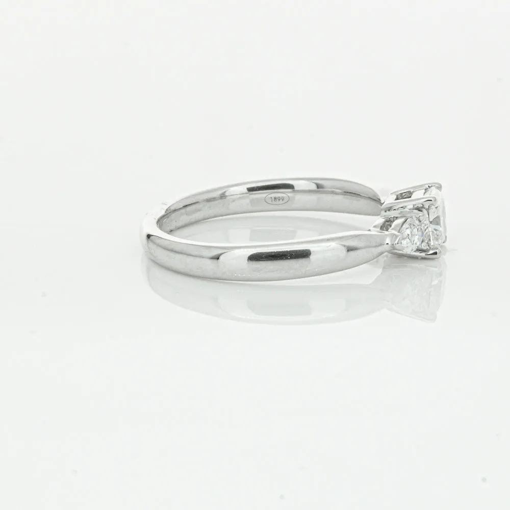 18ct White Gold .50ct Cushion Cut Diamond Ayla Ring