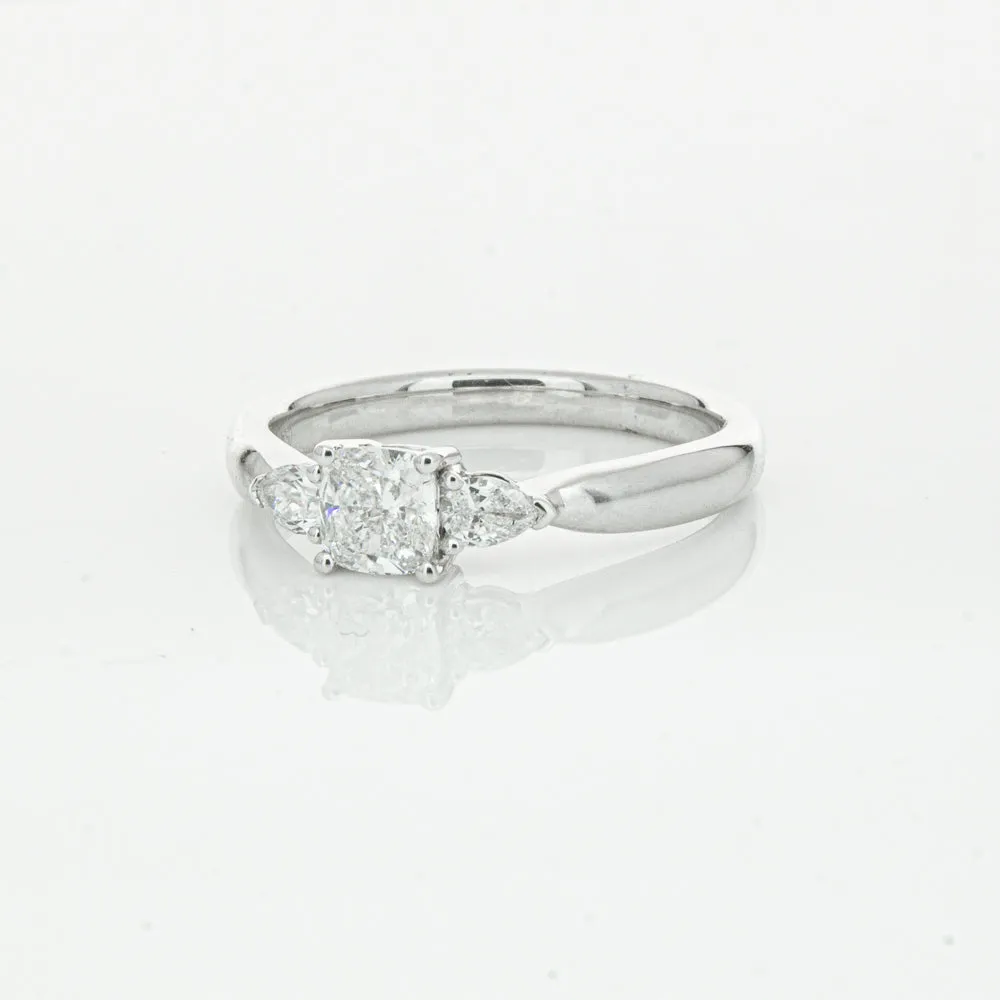 18ct White Gold .50ct Cushion Cut Diamond Ayla Ring