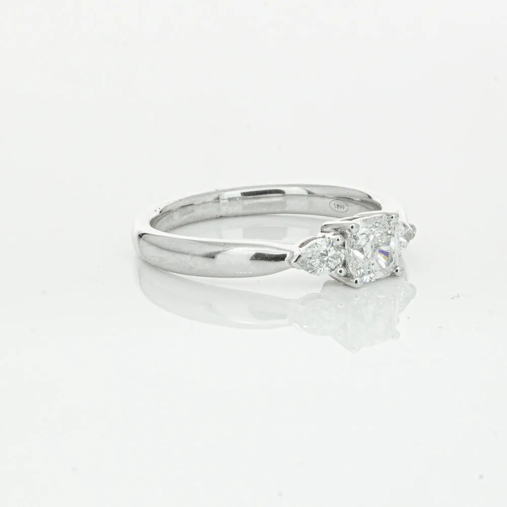 18ct White Gold .50ct Cushion Cut Diamond Ayla Ring