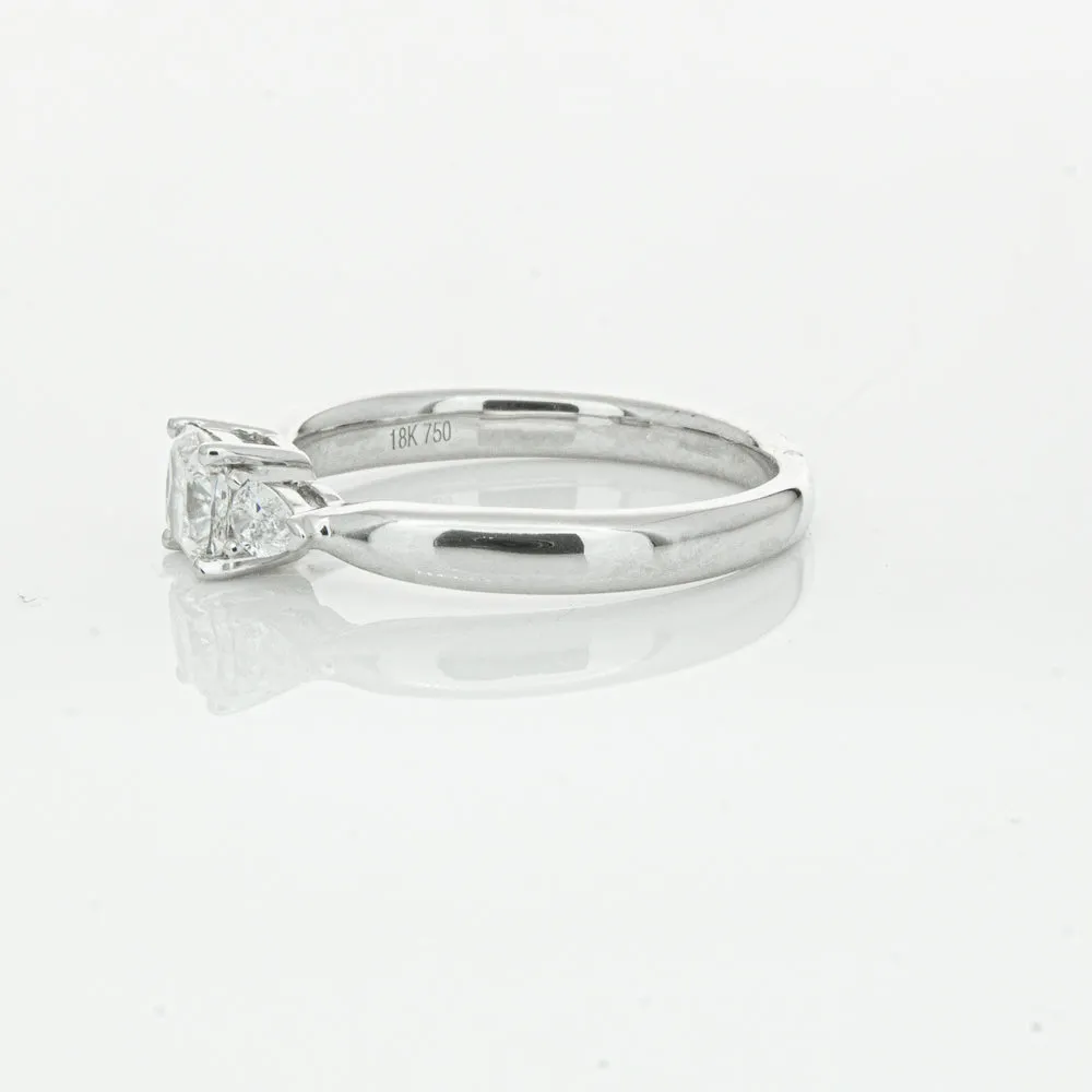 18ct White Gold .50ct Cushion Cut Diamond Ayla Ring