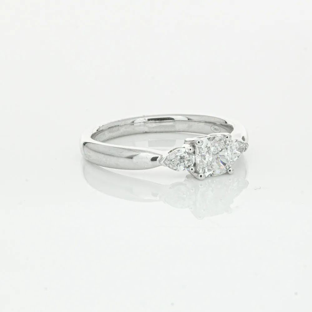 18ct White Gold .50ct Cushion Cut Diamond Ayla Ring