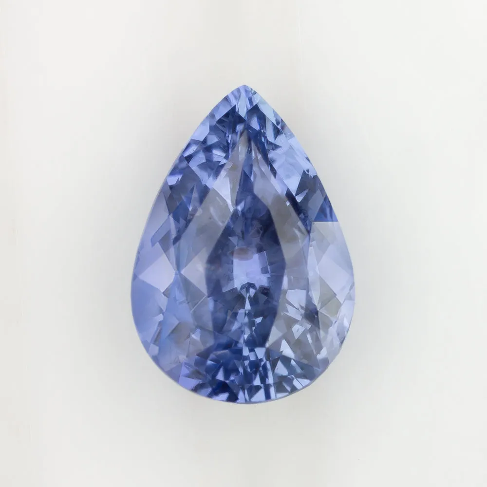 3.52ct GIA CERTIFIED NO HEAT CEYLON SAPPHIRE PEAR CUT TEARDROP SHAPE LOOSE 3.5ct