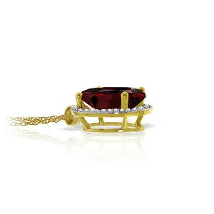 6.23 Carat 14K Solid Yellow Gold Loren Garnet Diamond Necklace