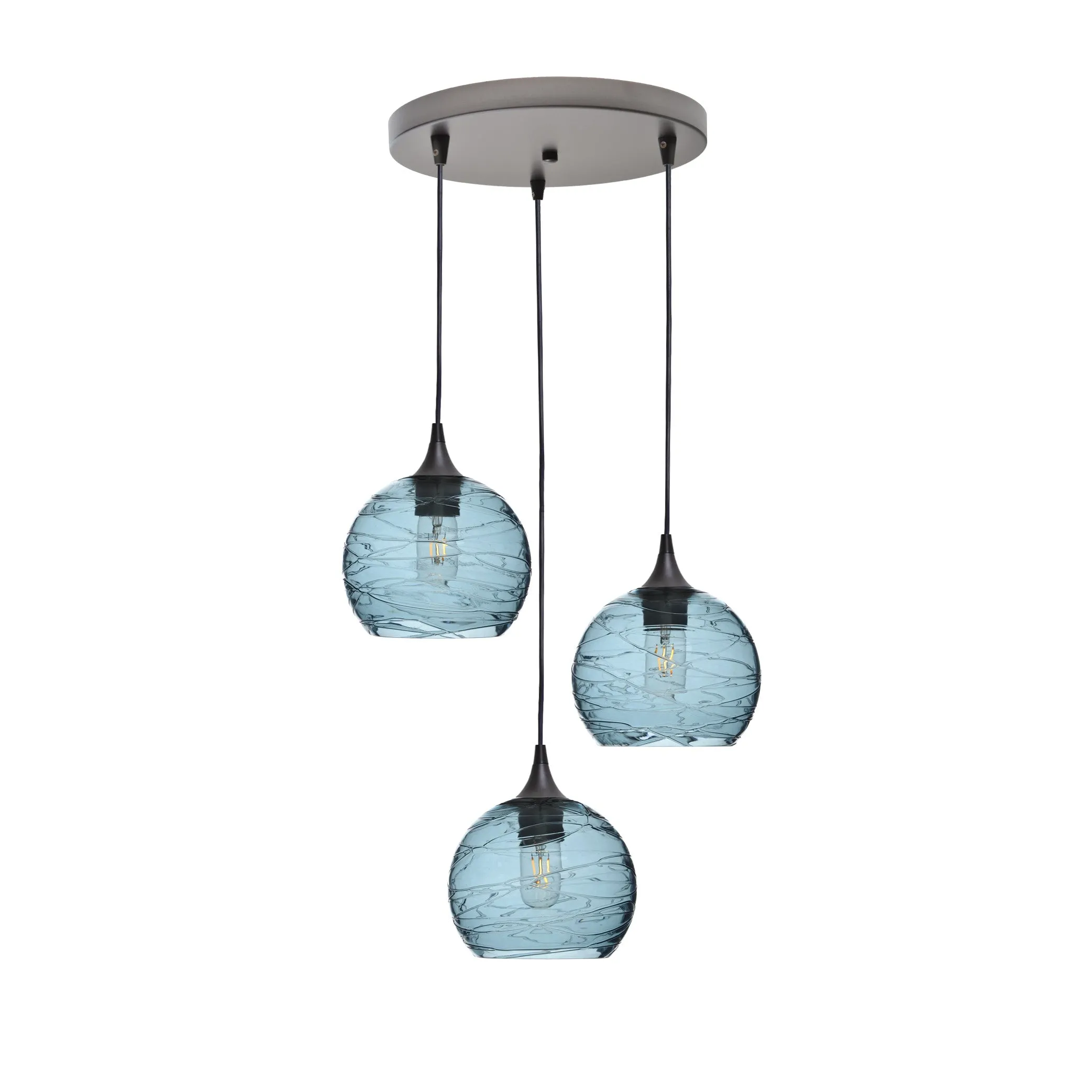 767 Spun: 3 Pendant Cascade Chandelier