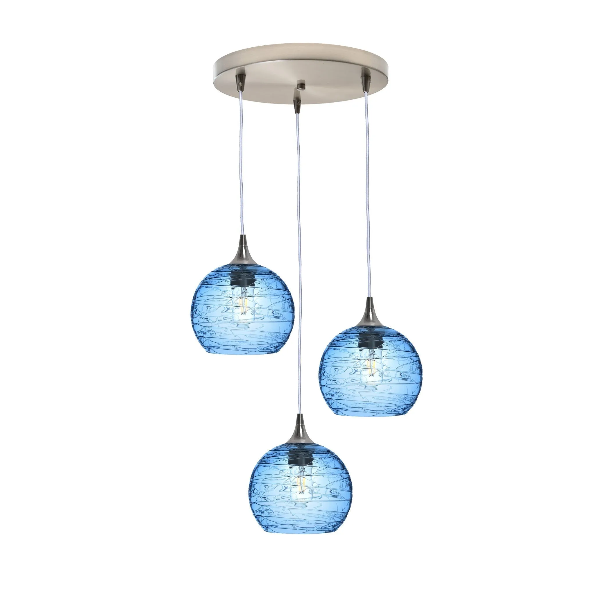 767 Spun: 3 Pendant Cascade Chandelier