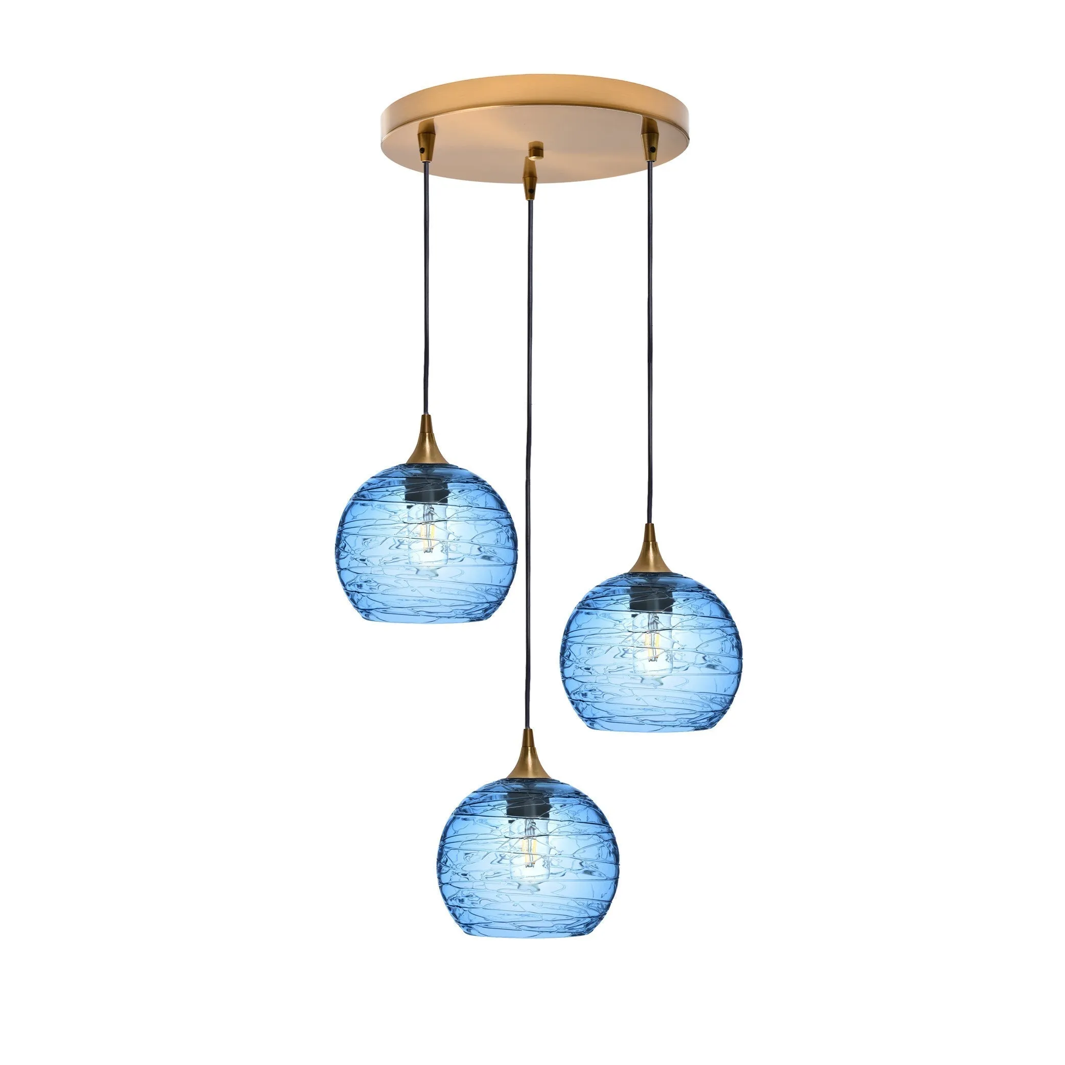 767 Spun: 3 Pendant Cascade Chandelier