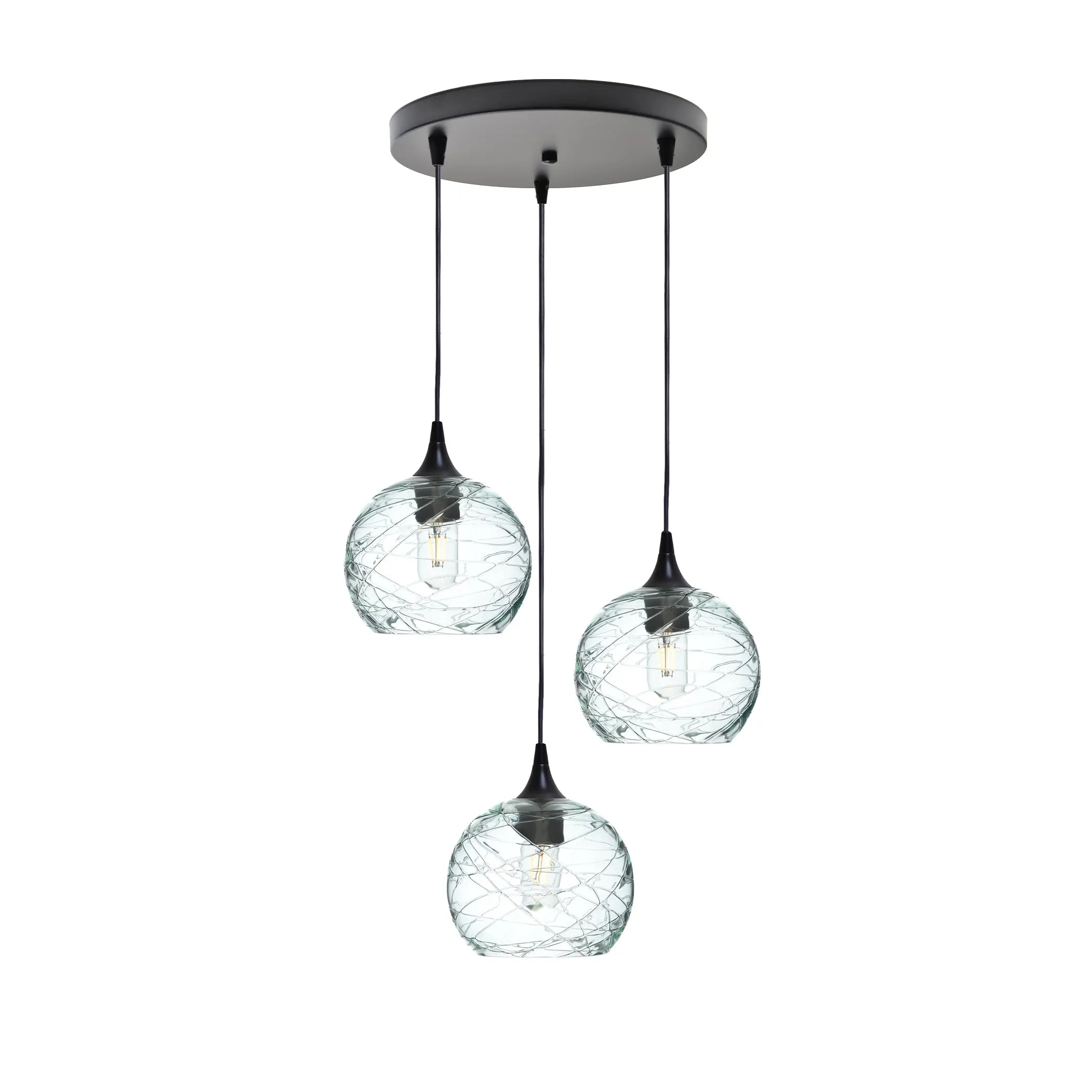 767 Spun: 3 Pendant Cascade Chandelier