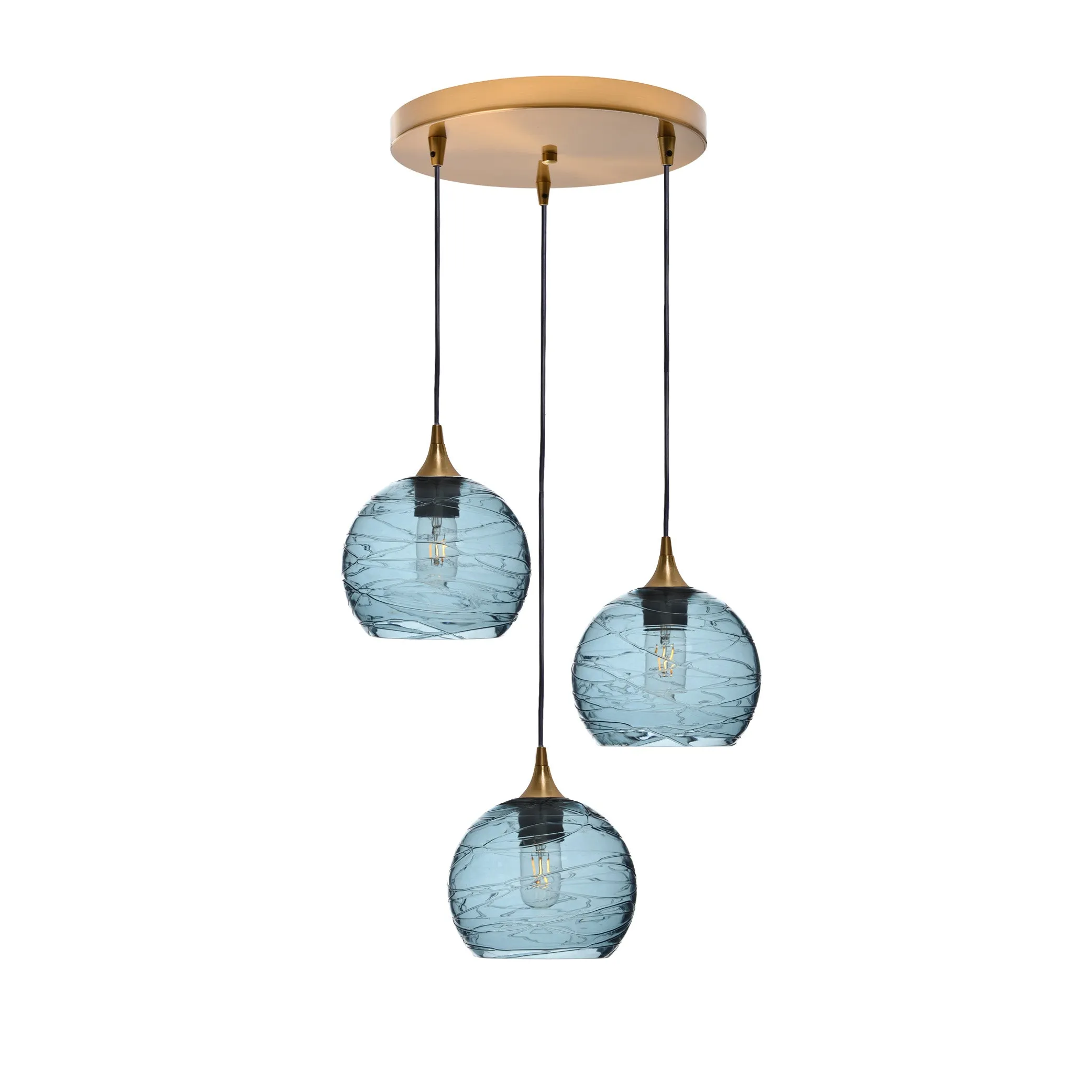 767 Spun: 3 Pendant Cascade Chandelier