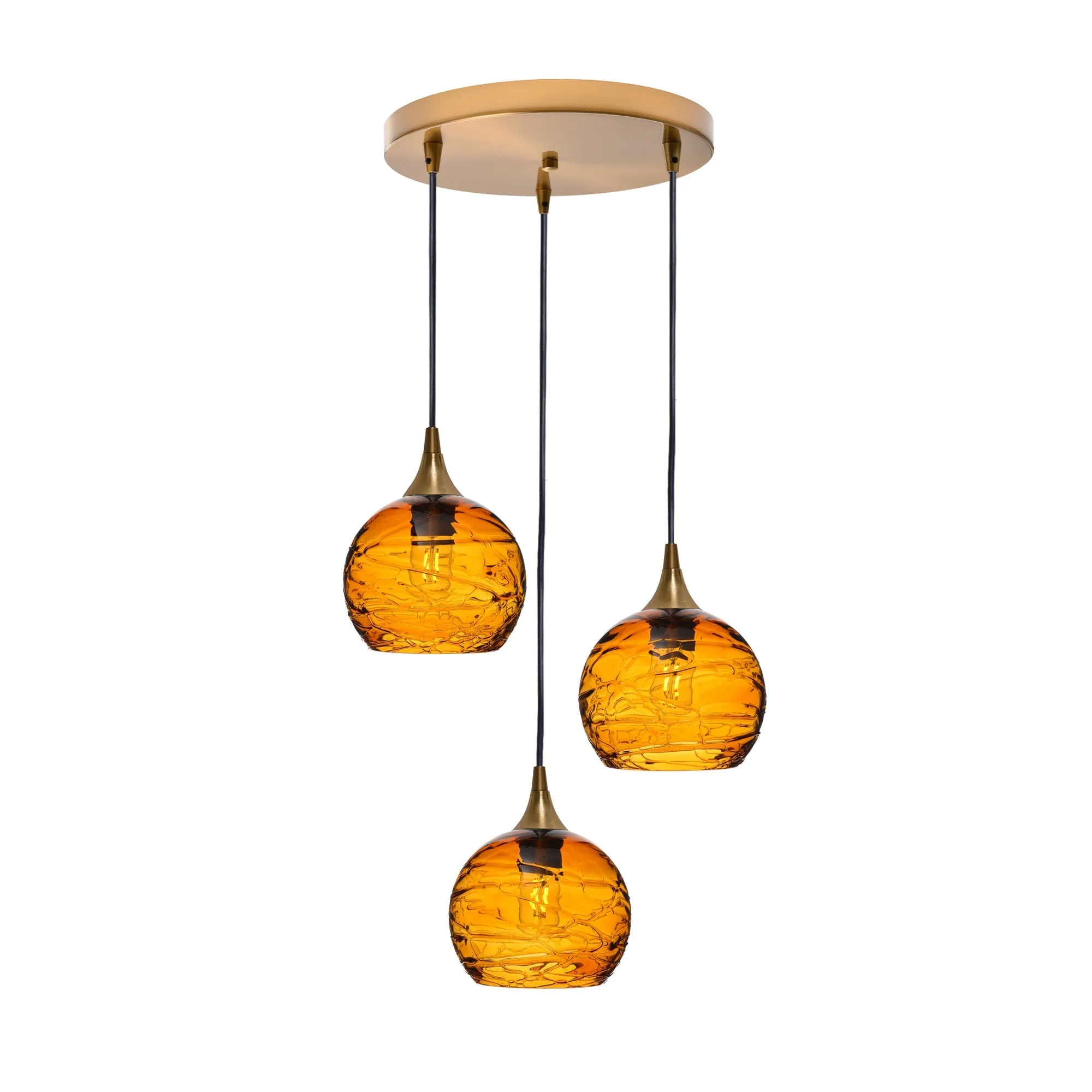 767 Spun: 3 Pendant Cascade Chandelier