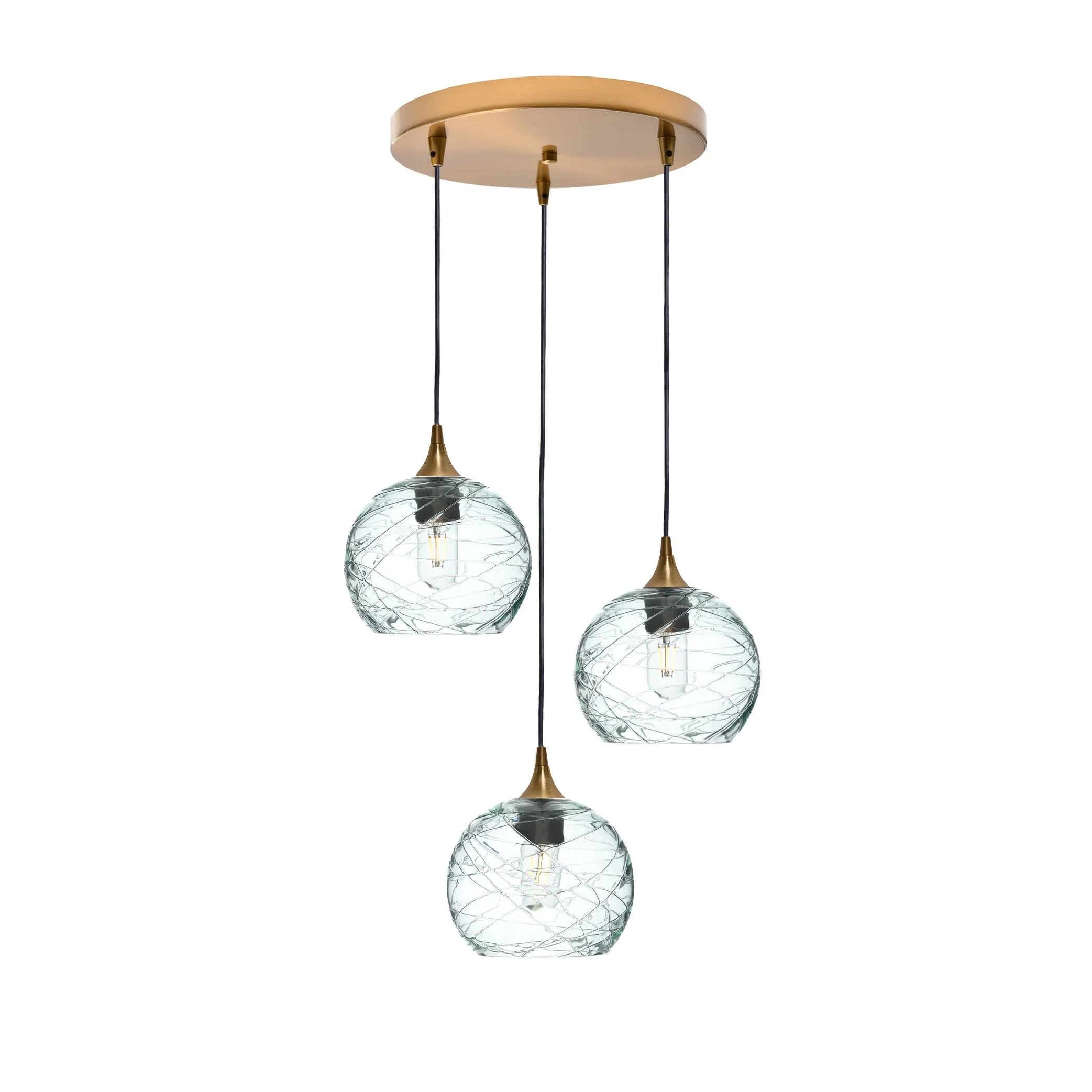 767 Spun: 3 Pendant Cascade Chandelier