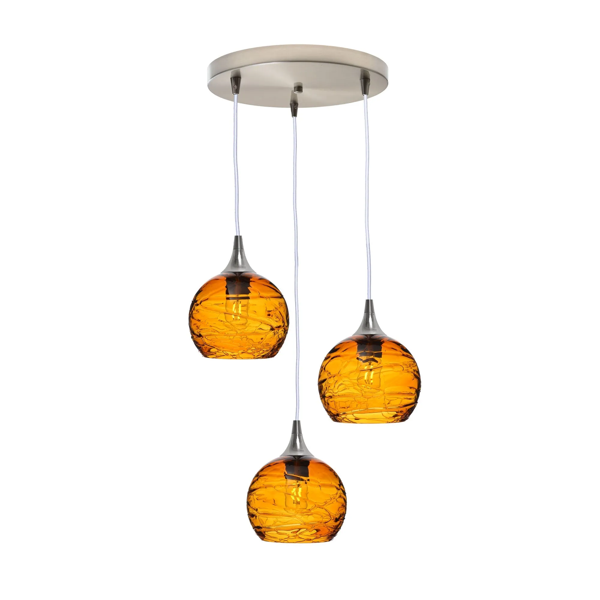 767 Spun: 3 Pendant Cascade Chandelier