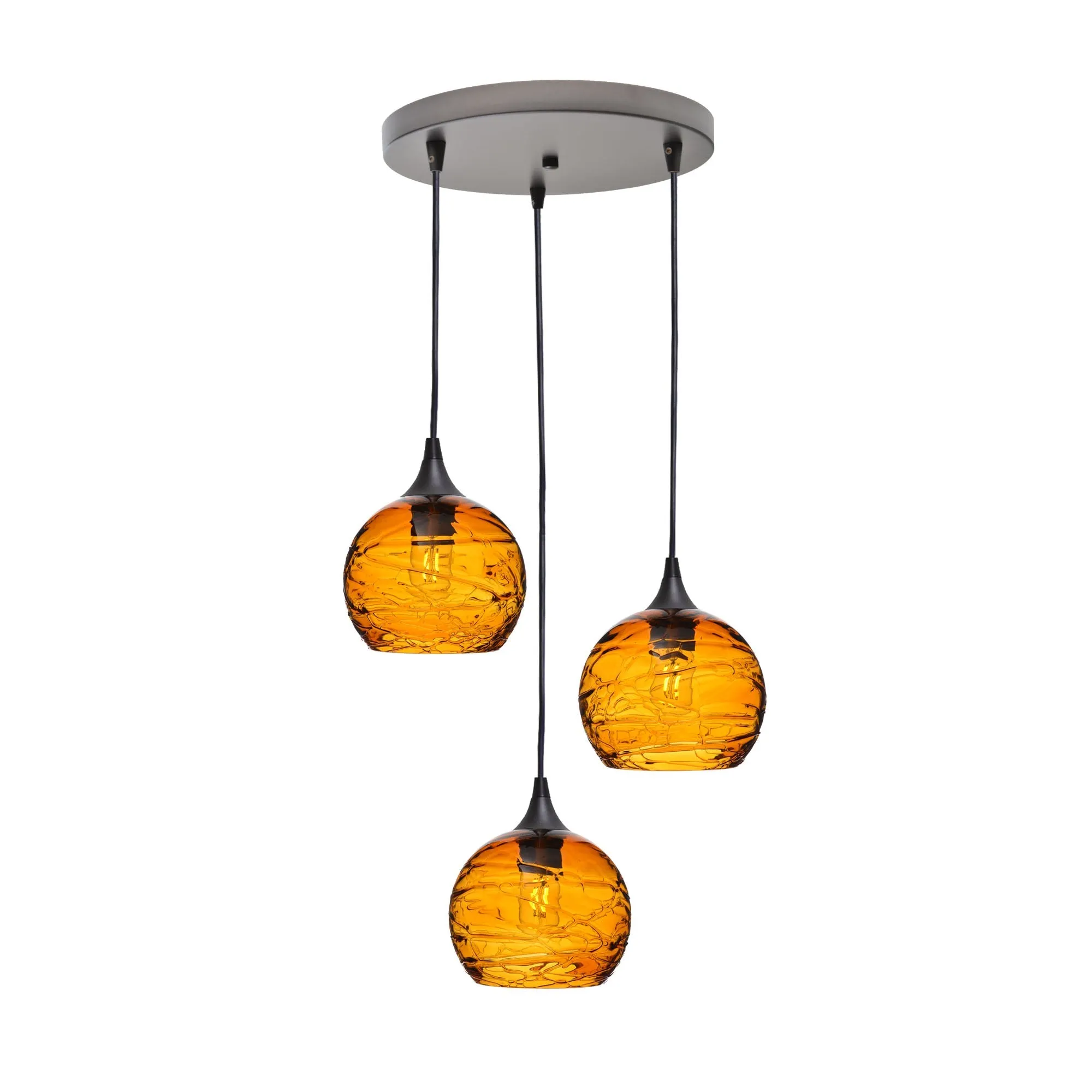 767 Spun: 3 Pendant Cascade Chandelier