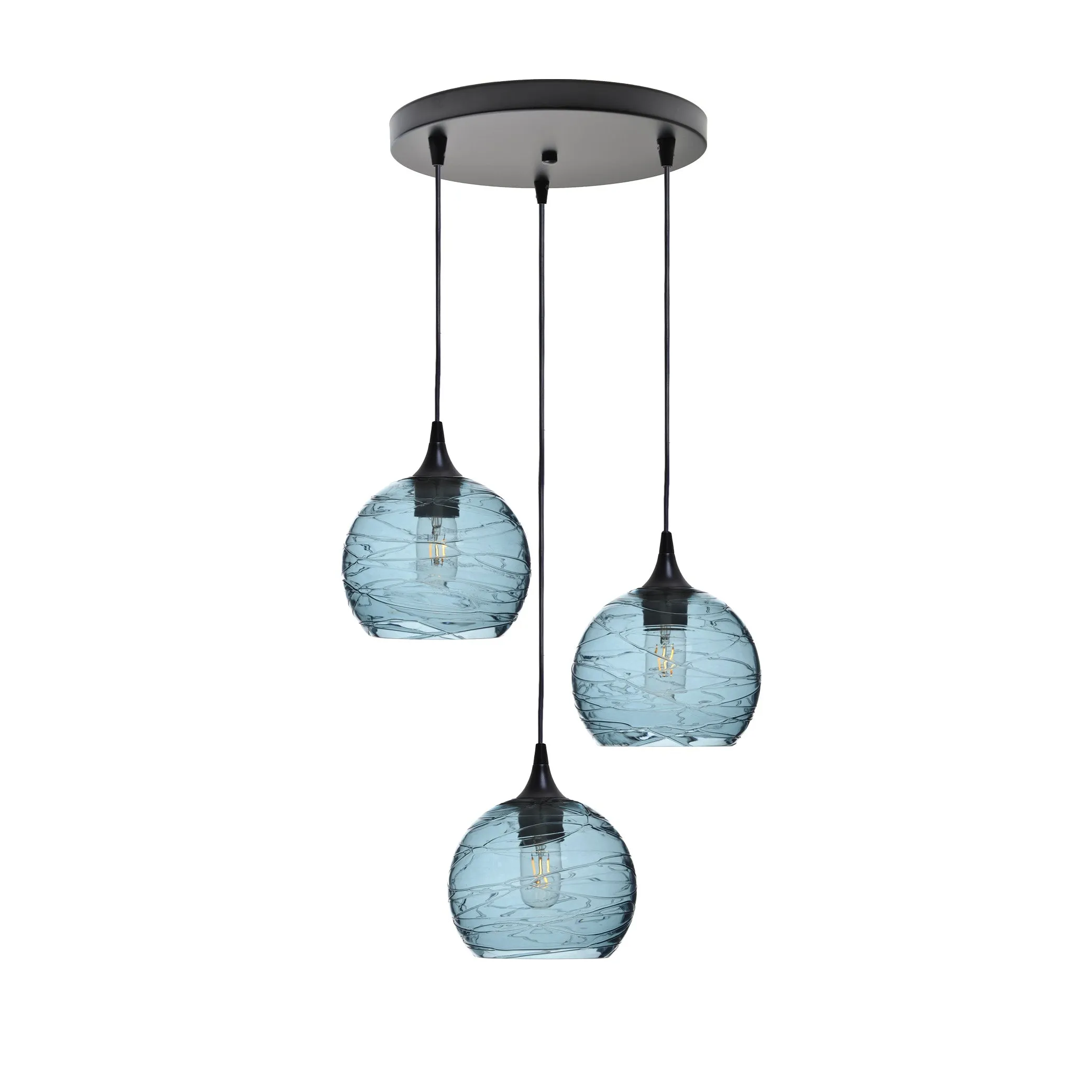 767 Spun: 3 Pendant Cascade Chandelier