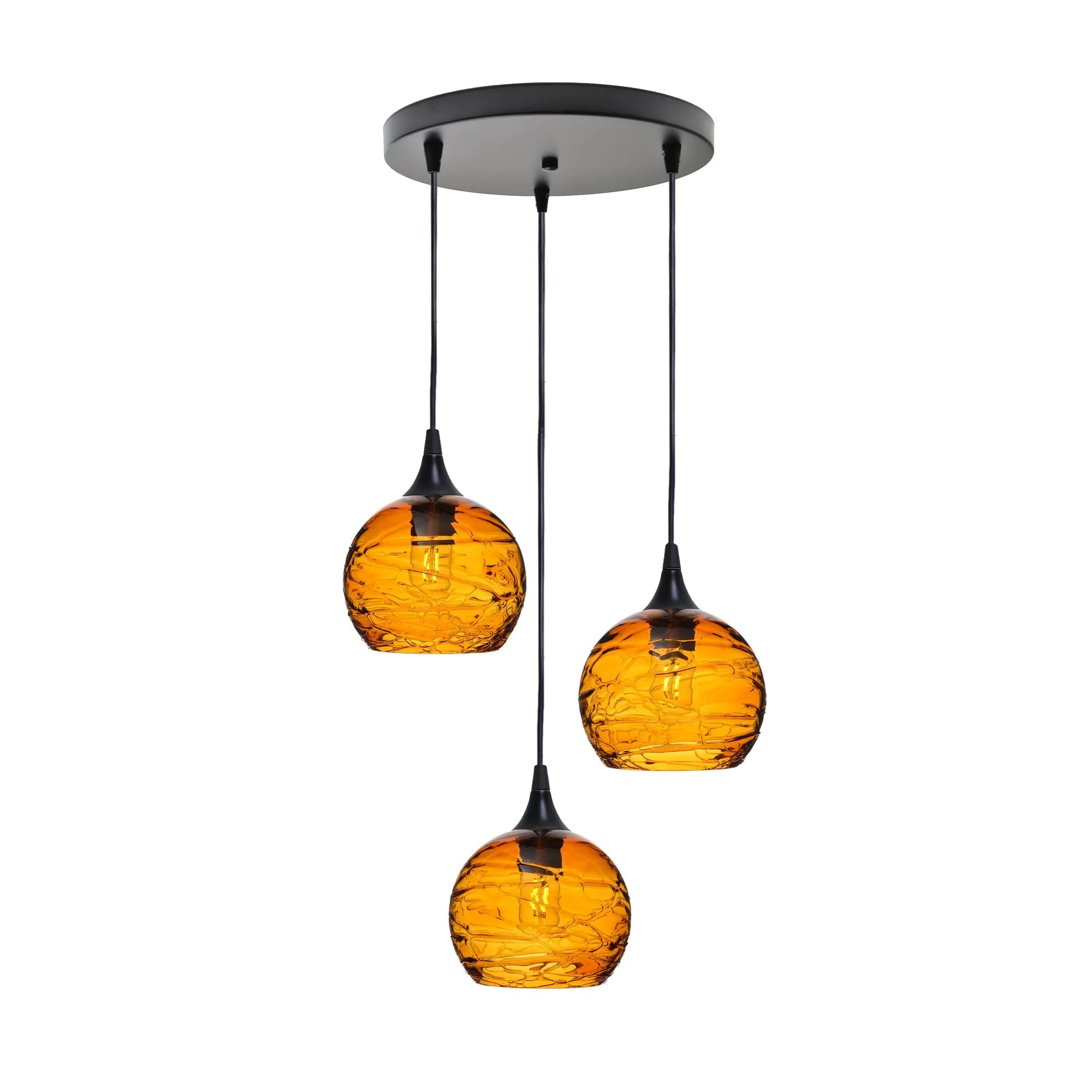 767 Spun: 3 Pendant Cascade Chandelier