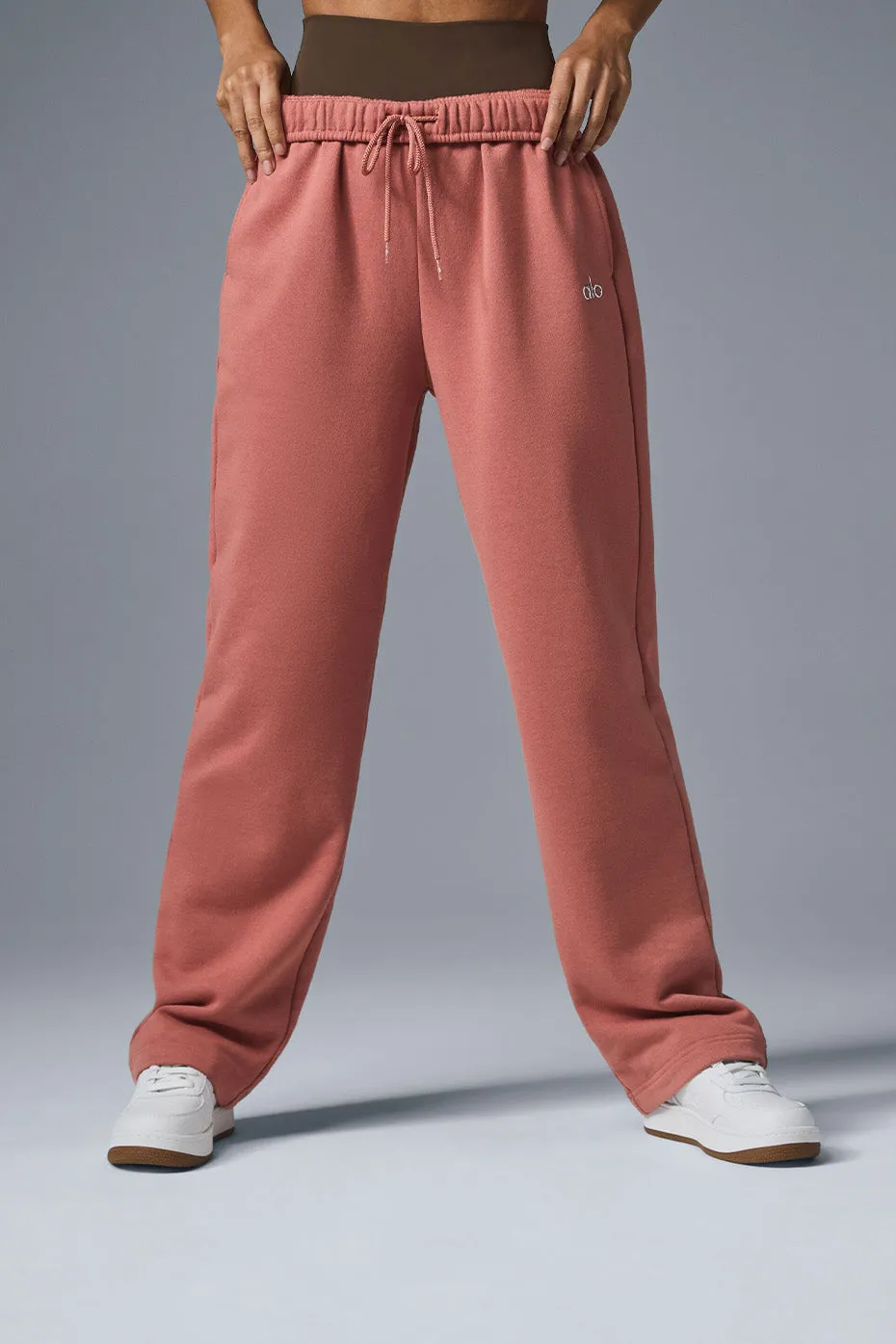 Accolade Straight Leg Sweatpant - Soft Terracotta