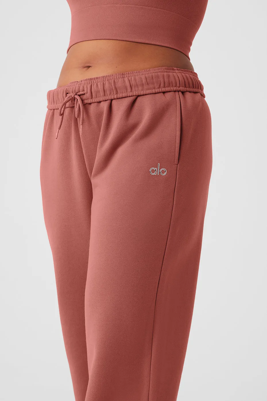 Accolade Straight Leg Sweatpant - Soft Terracotta