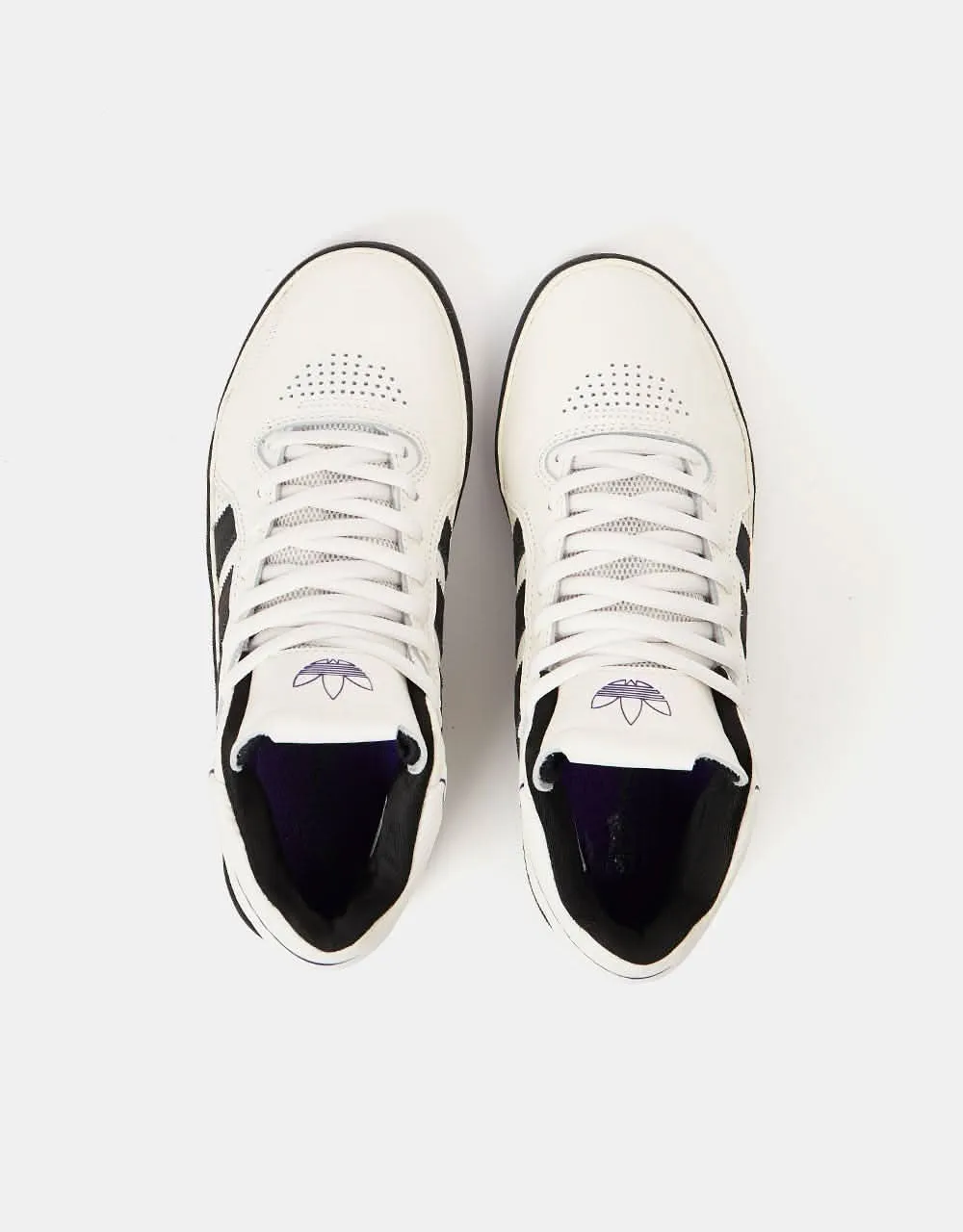 adidas Tyshawn Skate Shoes - Cloud White/Core Black/Collegiate Purple