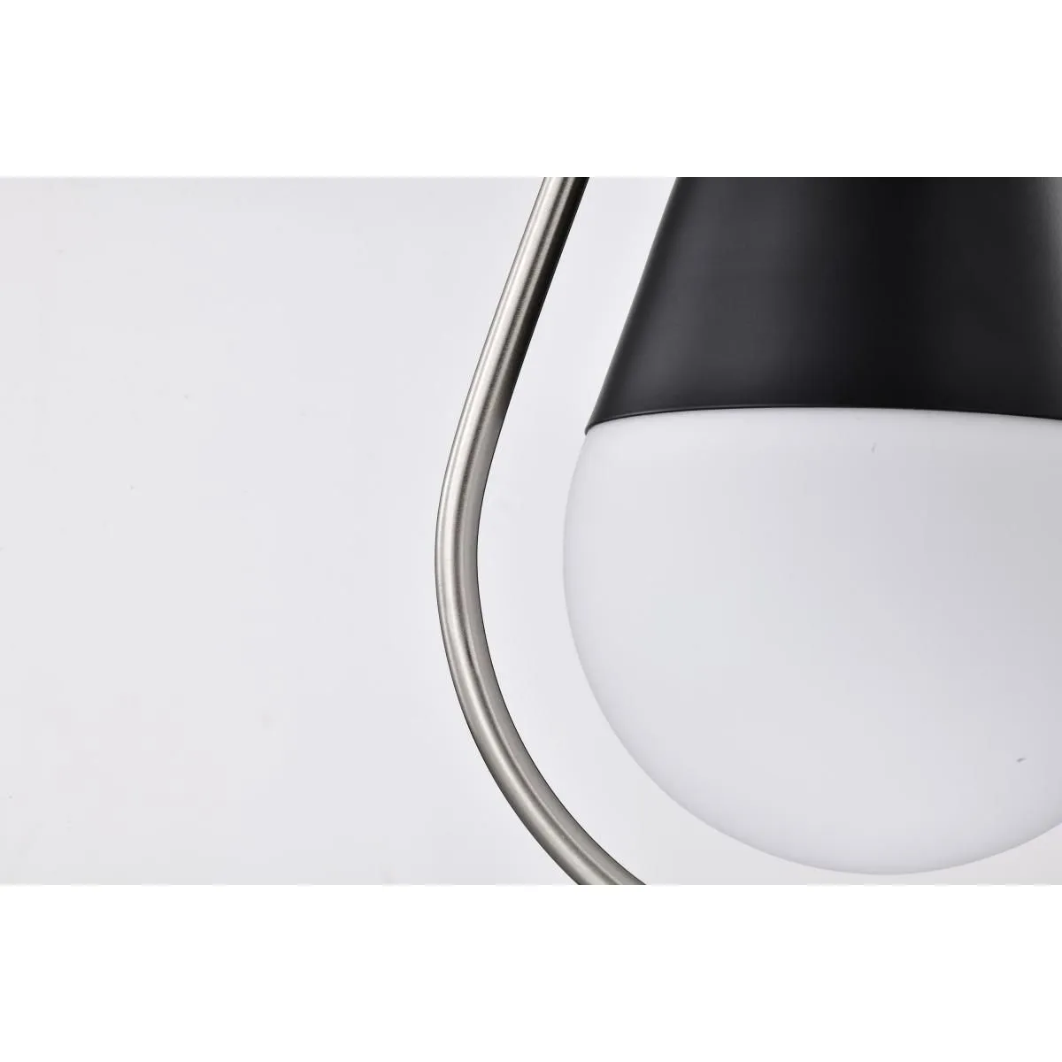 Admiral 10 in. Pendant Light Matte Black and Brushed Nickel Finish