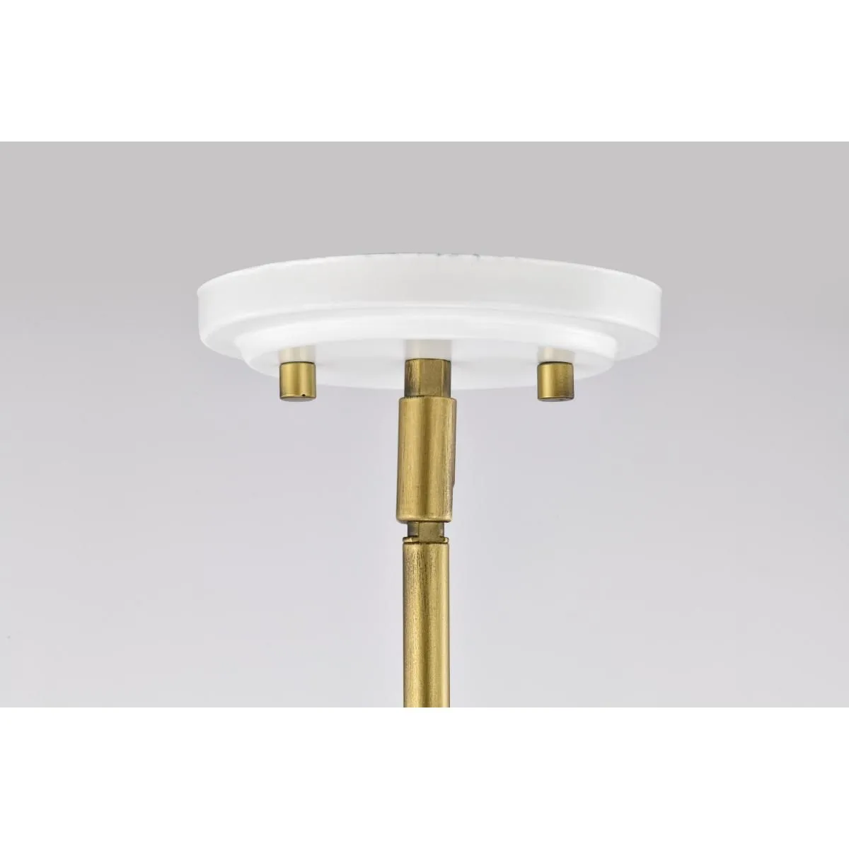 Admiral 10 in. Pendant Light Matte White and Natural Brass Finish