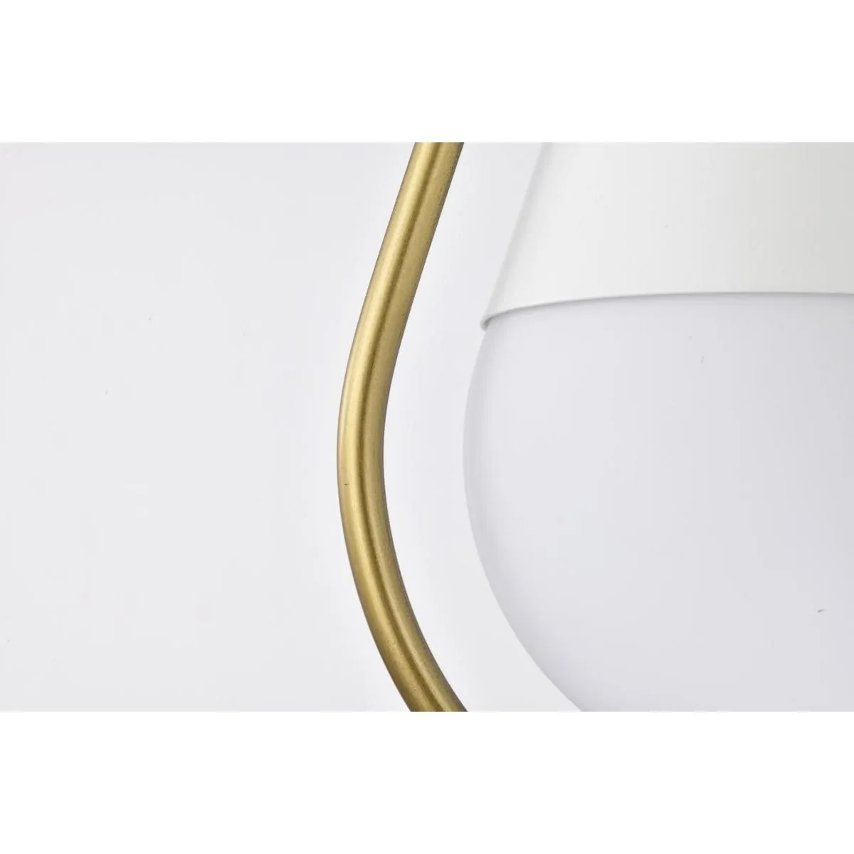 Admiral 10 in. Pendant Light Matte White and Natural Brass Finish