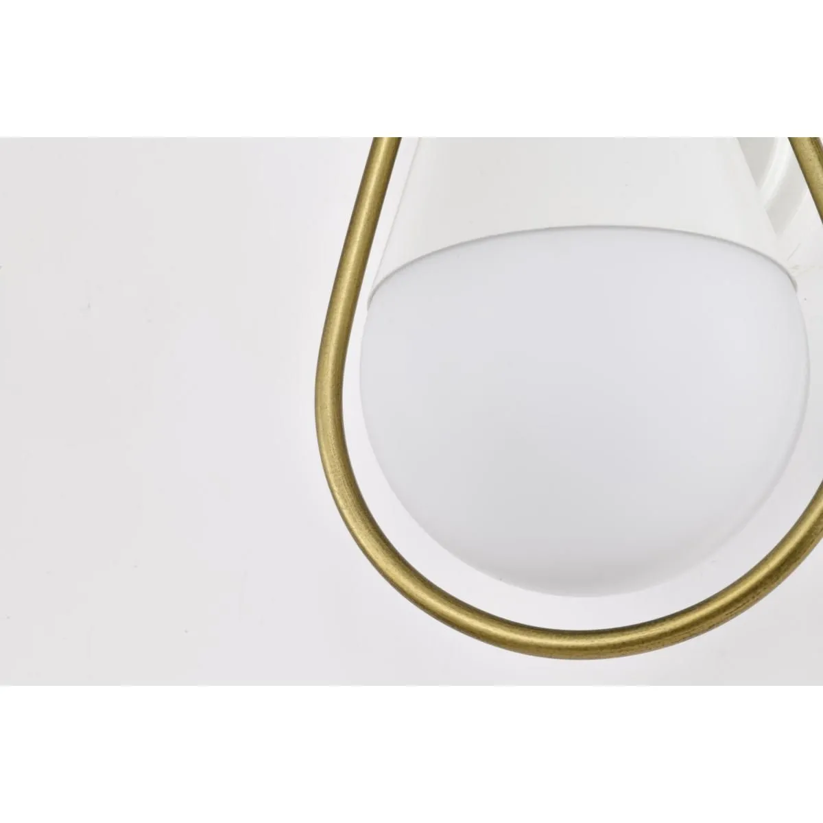 Admiral 15 in. Wall Sconce Matte White and Natural Brass Finish