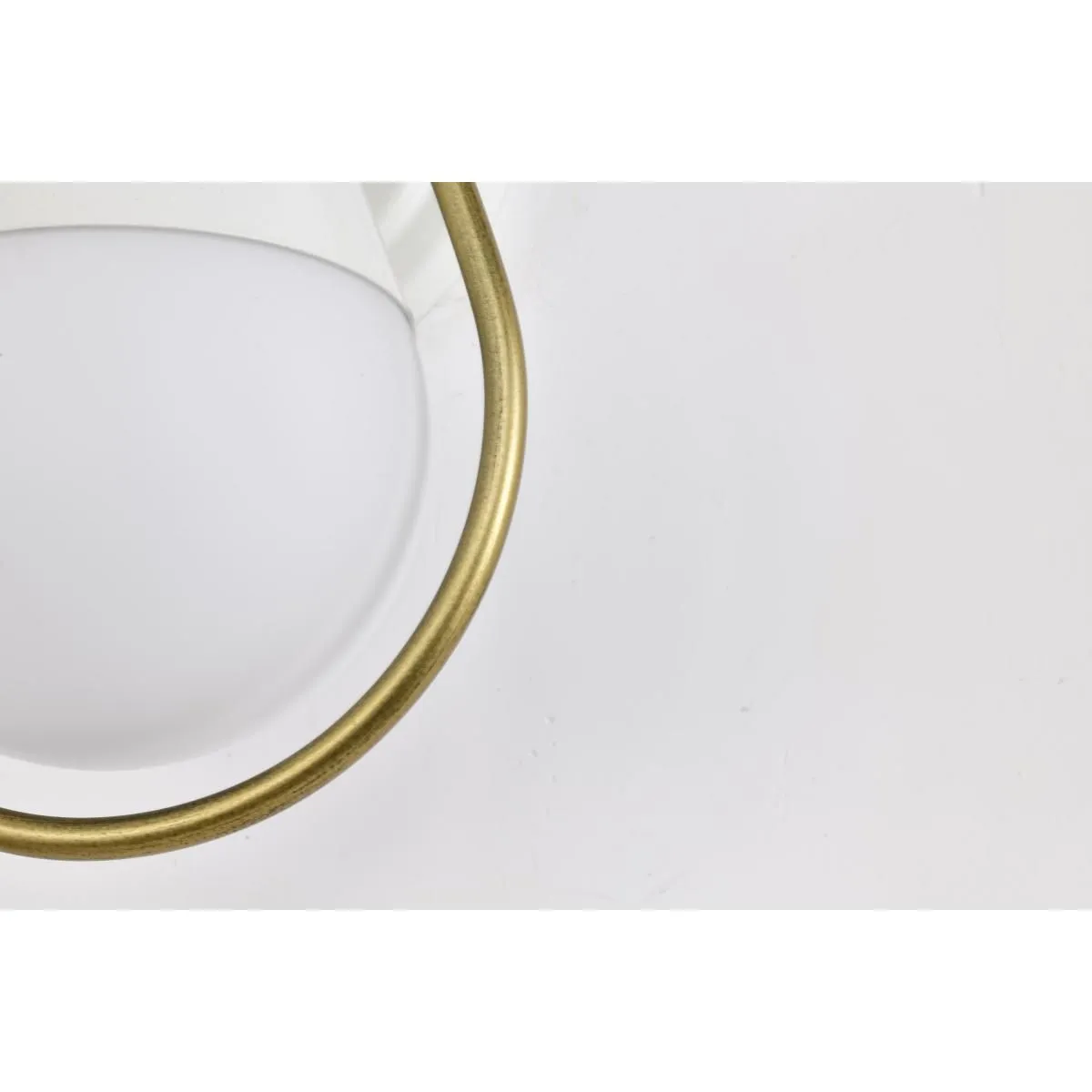 Admiral 15 in. Wall Sconce Matte White and Natural Brass Finish