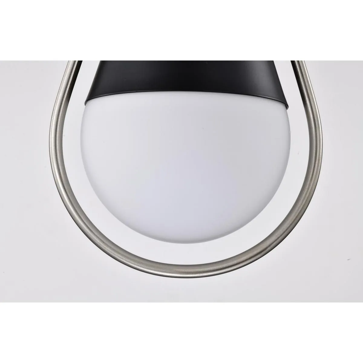 Admiral 7 in. Pendant Light Matte Black and Brushed Nickel Finish