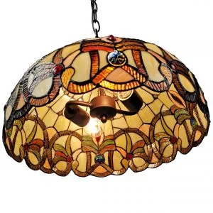 Amora Lighting AM356HL16 Tiffany Style Hanging Lamp 16" Wide