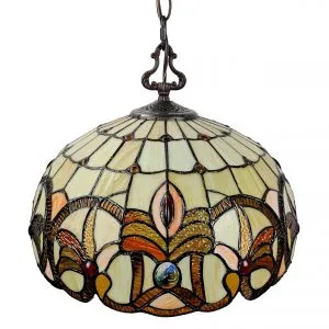 Amora Lighting AM356HL16 Tiffany Style Hanging Lamp 16" Wide