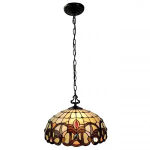 Amora Lighting AM356HL16 Tiffany Style Hanging Lamp 16" Wide